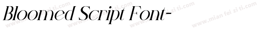 Bloomed Script Font字体转换